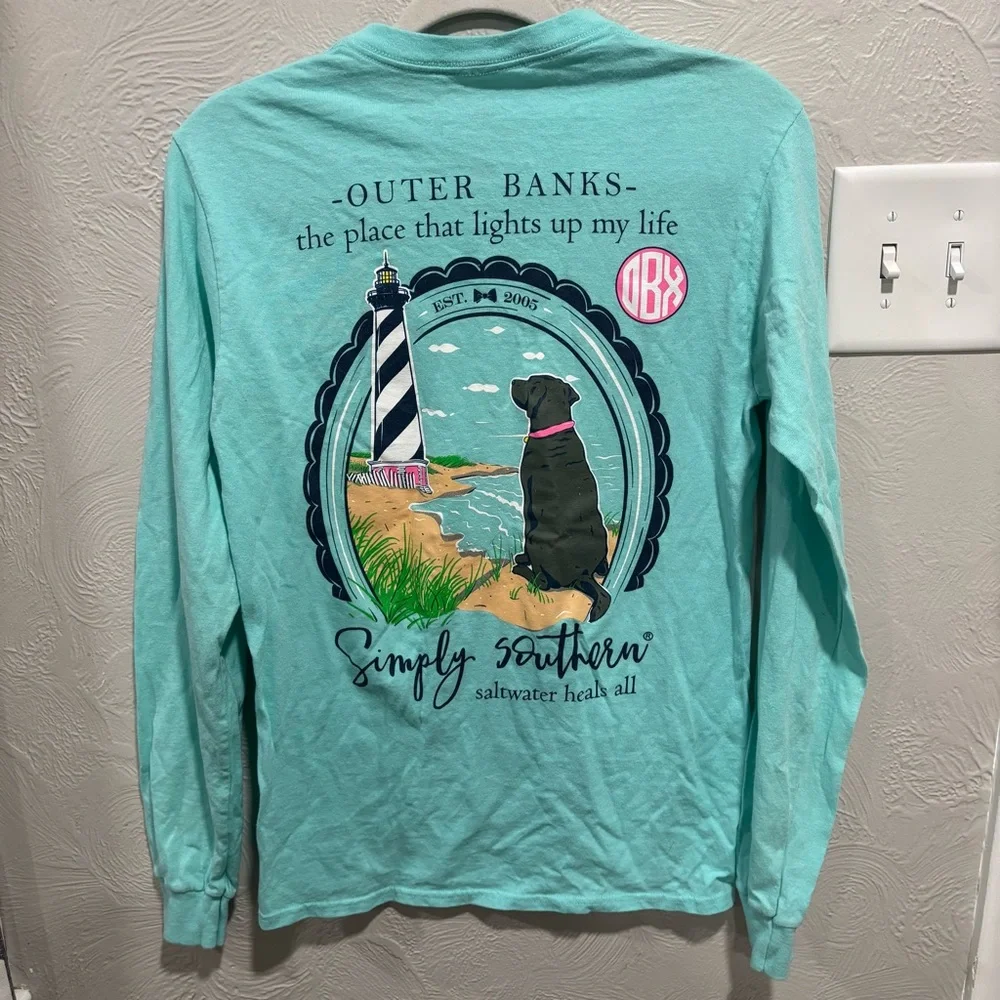 Simply Southern Long Sleeve Outer Banks Tee Size Small - Picture 1 of 5
